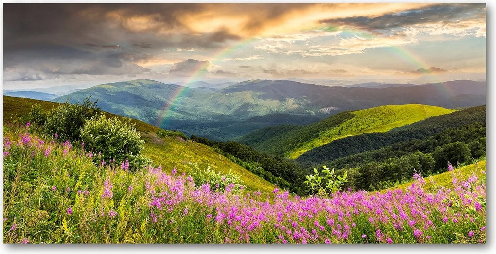 Fotó kép edzett üveg Hegyi tájkép 140x70