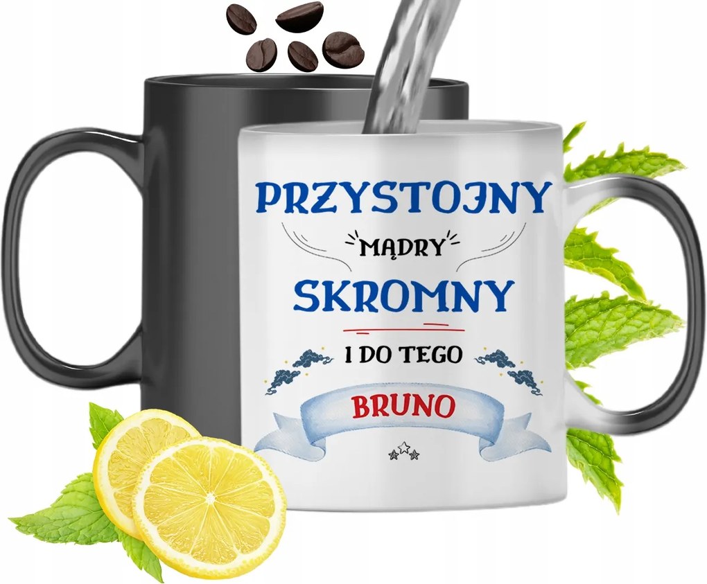 Mágikus Bögre Bruna Fekete Színváltós, fényképes nyomattal