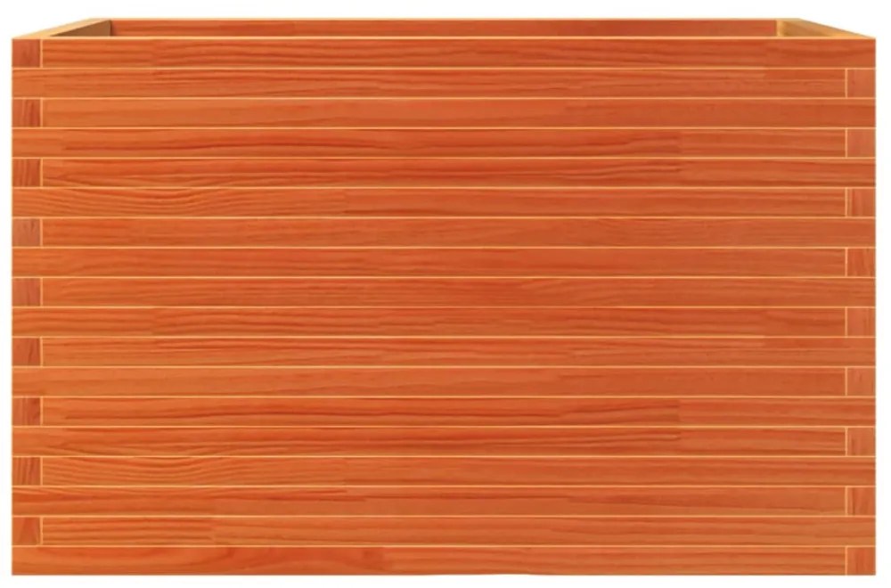viaszbarna tömör fenyőfa kerti virágláda 110 x 60 x 68,5 cm