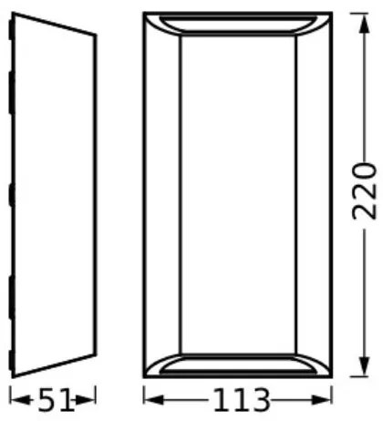 Ledvance -LED Kültéri fali lámpa ENDURA STYLE IDAR 2xLED/3,75W/230V IP65