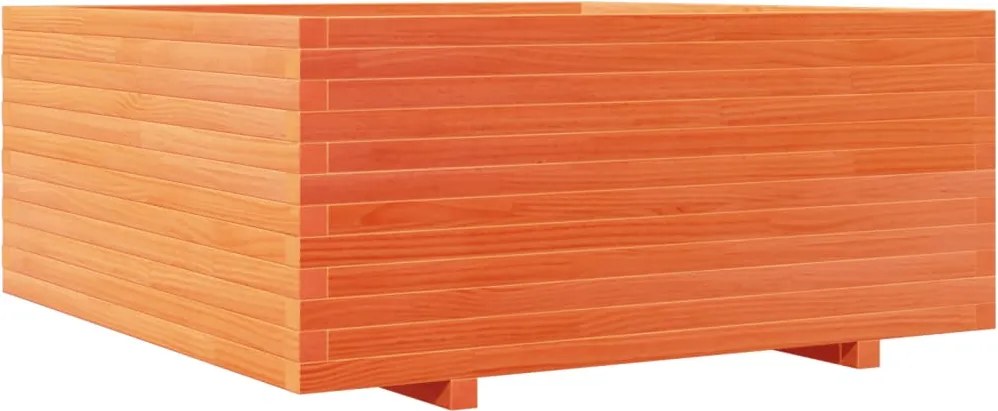 vidaXL viaszbarna tömör fenyőfa kerti virágtartó 110 x 110 x 49,5 cm