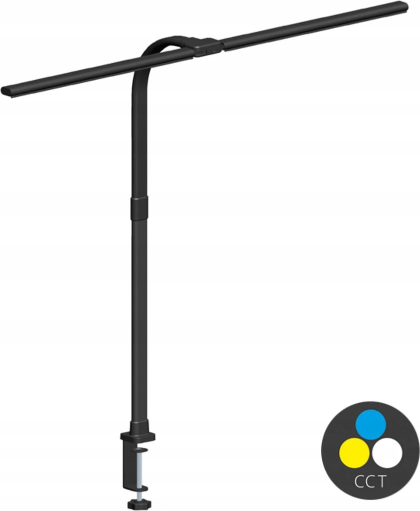 Ecolite Led szabályozható asztali lámpa 20W 1200lm Cct fekete LU19TC2-CR