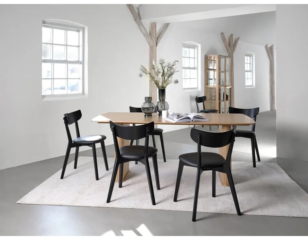 Fekete étkezőszék szett 2 db-os Pero – Unique Furniture