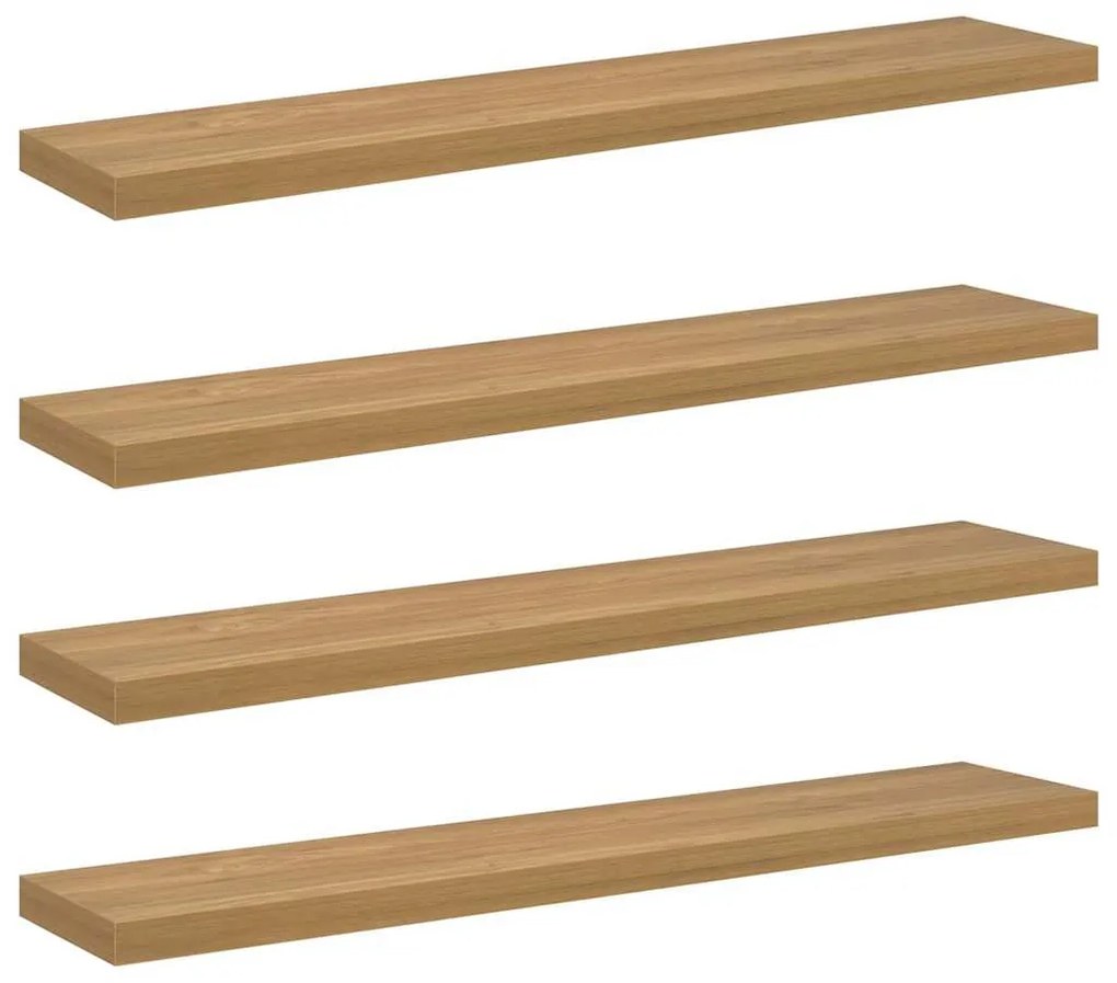 Falpolc Falra szerelhető 4 pcs Barna 120 x 23,5 x 4 cm Faanyag