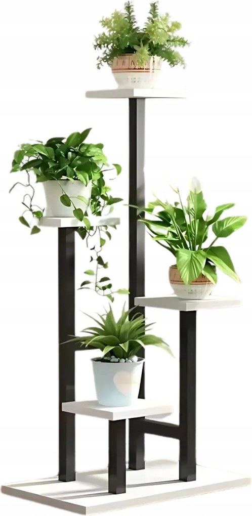 Virágágyás Állvány Fém Álló Loft Növény Könyvespolc