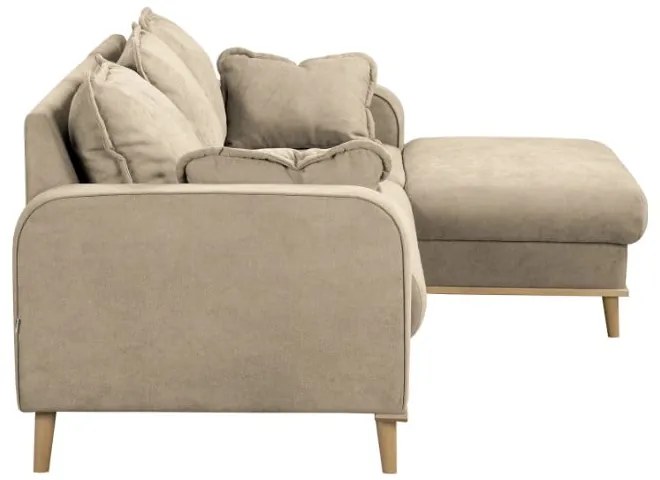 Bézs sarokkanapé (jobb oldali) Beata – Ropez