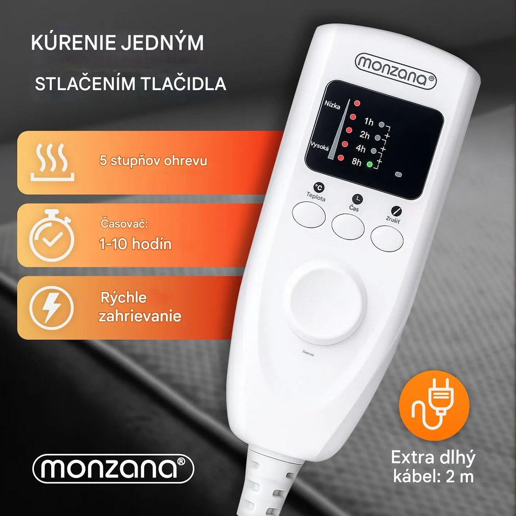 Deuba Polár fűtött takaró - szürke