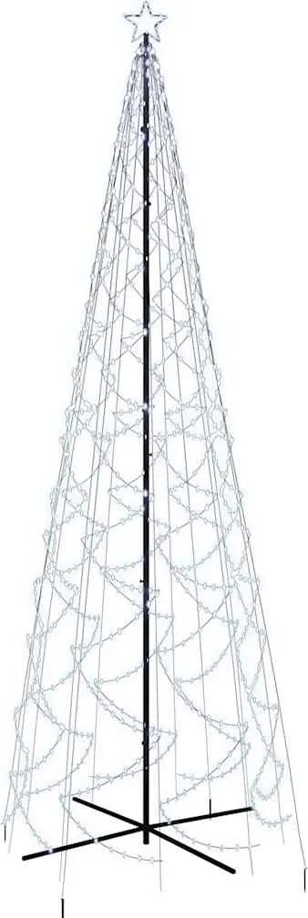 vidaXL kúp alakú karácsonyfa 1400 hideg fehér LED-del 160 x 500 cm