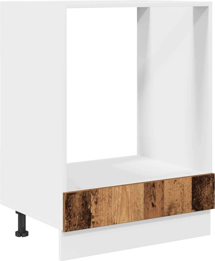vidaXL Függő szekrény tárolóval Öreg fa 60 x 46 x 81,5 cm Faanyag