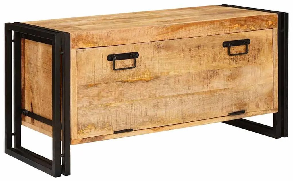 Cipőszekrény polcokkal Barna 90 x 38 x 45 cm tömör mangófa