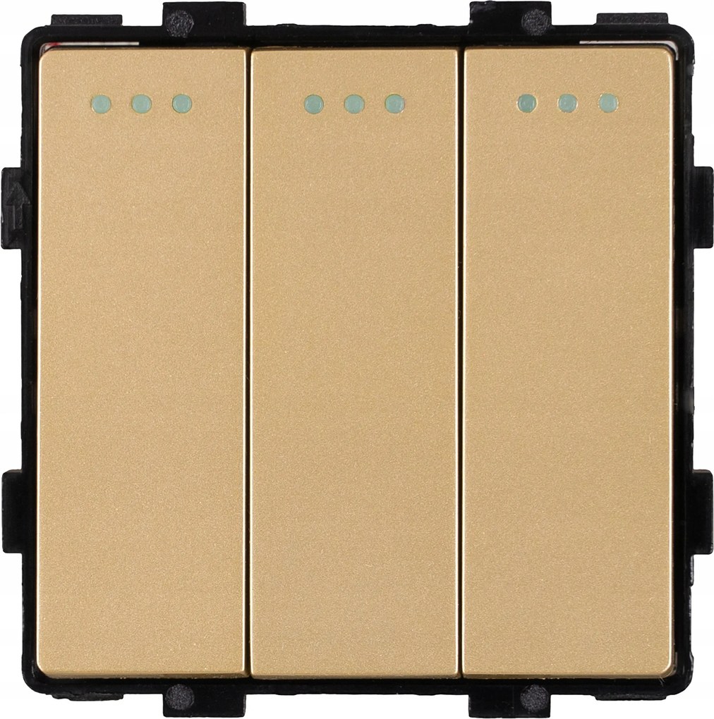 Háromszoros Kapcsoló Modul, Klasszikus Arany Színű, Keretekhez Miuun