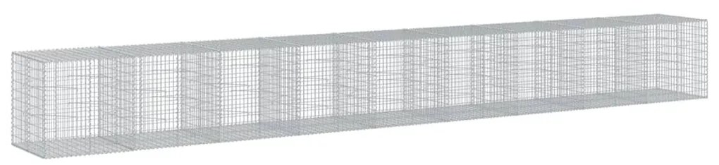 horganyzott vas gabion kosár fedéllel 900 x 100 x 100 cm