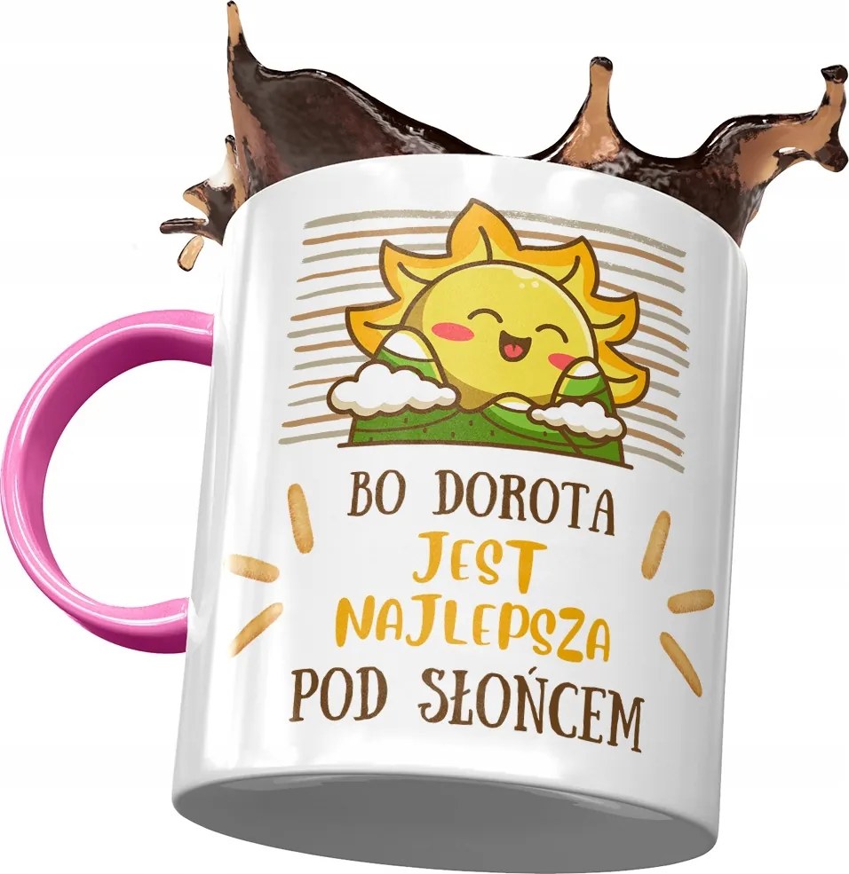 Rózsaszín Bögre Dorottya Feleség Barátnő Ajándék Nyomtatott Fotóval