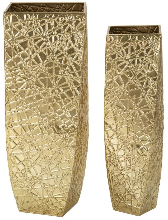 Vázatartó squer készlet 2 db 34x34x90-25x25x78cm