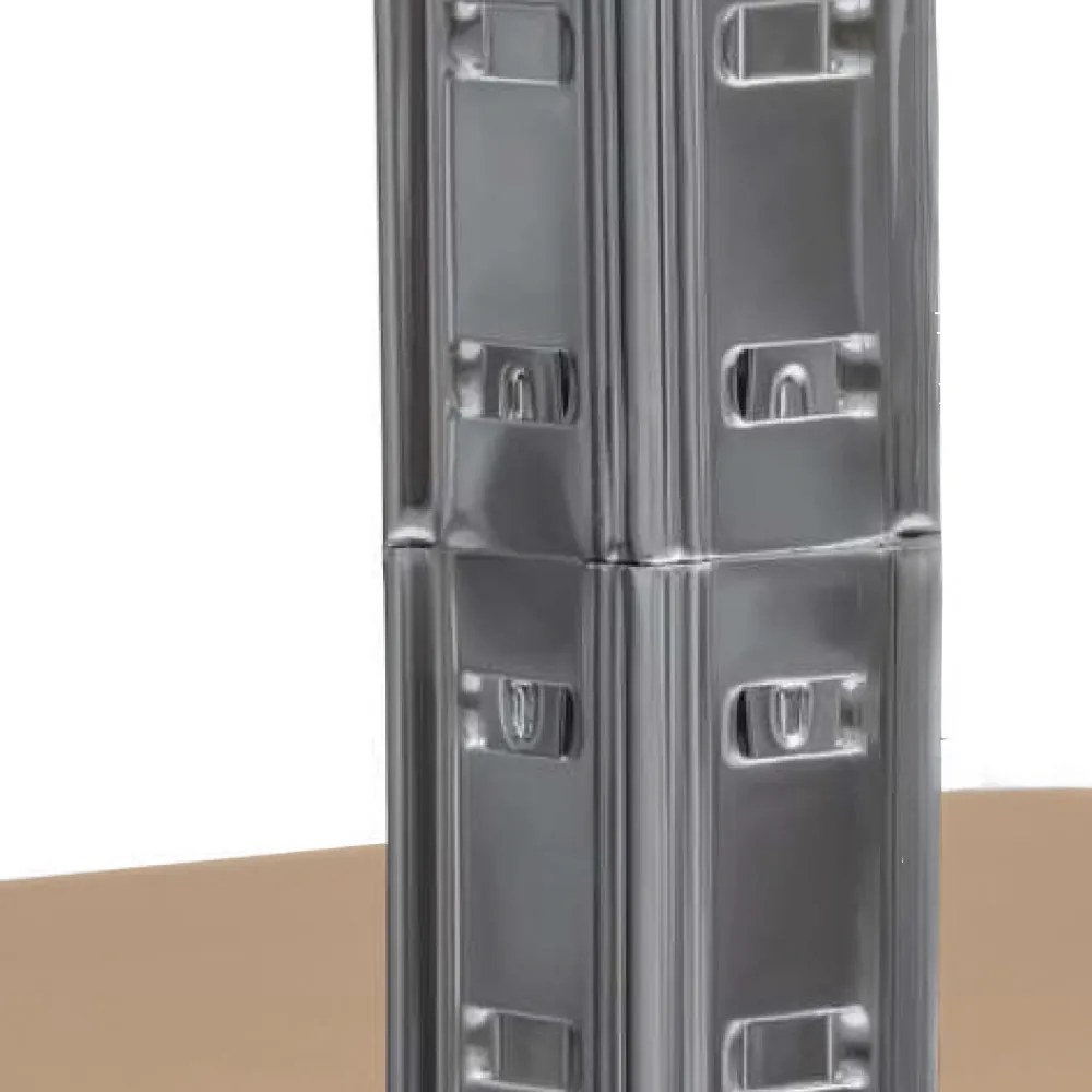 Nagy teherbírású sarokpolc 180x70x40-40 cm 175 kg króm