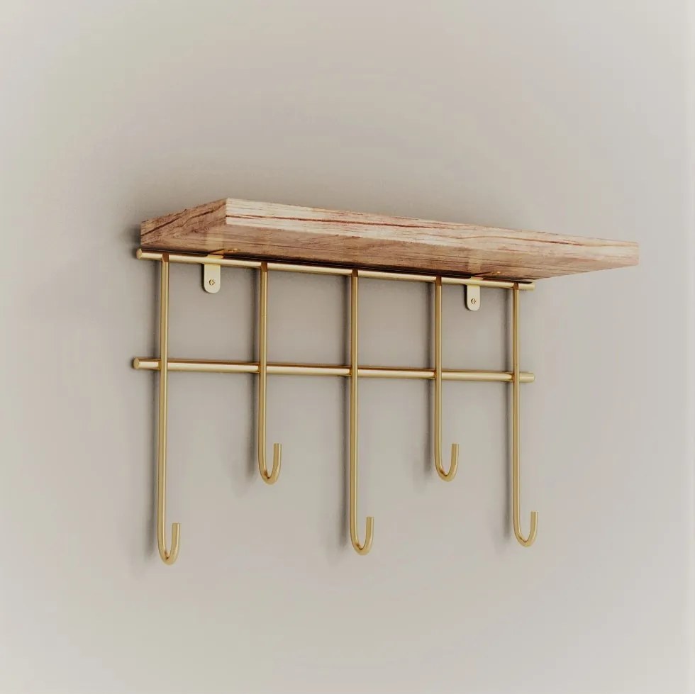 Dekoratif fali polc, 20×10 cm