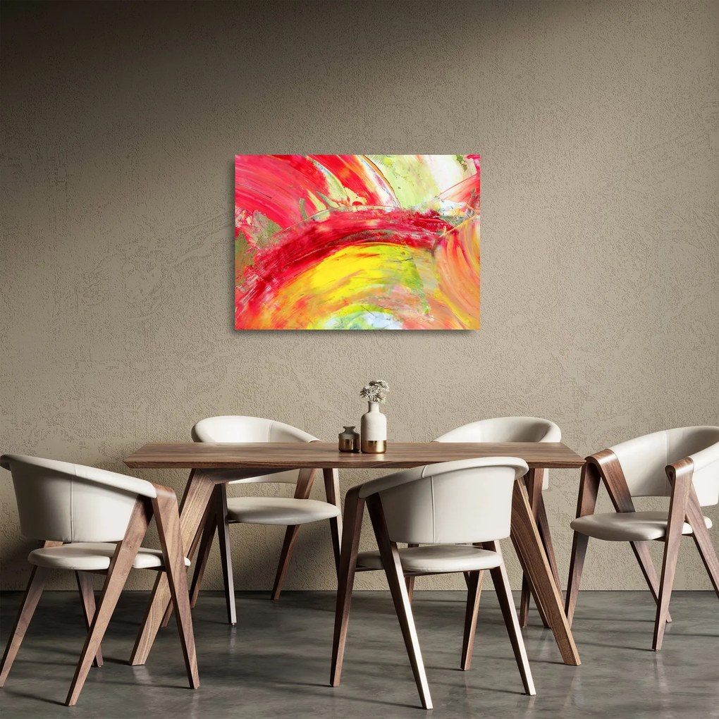 Absztrakció kép - festmény (üvegen) (70x50 cm)