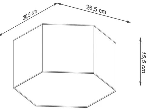 Sollux SL.1061 - Mennyezeti lámpa SUNDE 2xE27/60W/230V 15,5 cm fekete