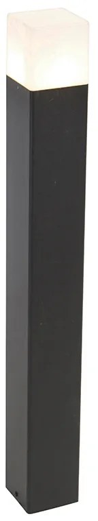 Kültéri talp lámpa fekete opál üveggel 70 cm földbe szúrható és kábelcsatlakozóval - Denmark