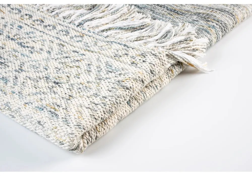 Liv Blue pamut pléd, 130 x 170 cm - White Label