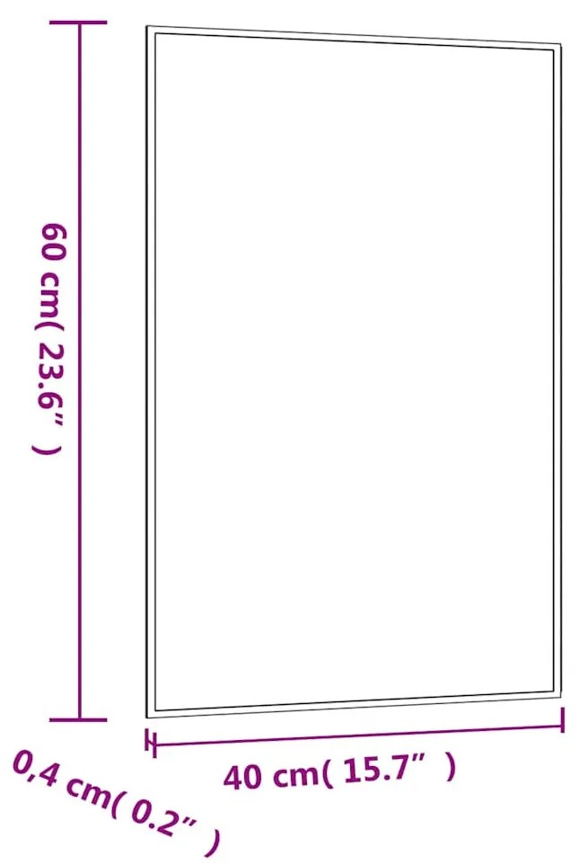 téglalap alakú üveg falitükör 40 x 60 cm