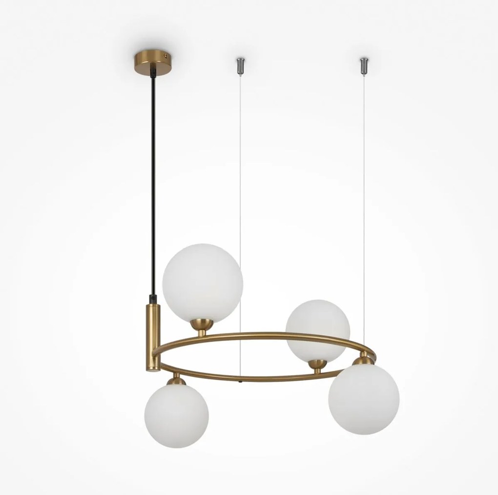 Maytoni klasszikus modern függeszték ring fehér sárgaréz mymod013pl-04bs1