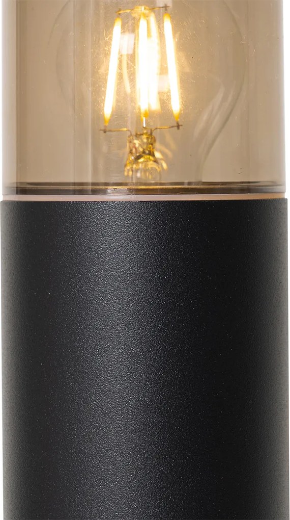 Kültéri állólámpa fekete füstös búrával 50 cm - Odense