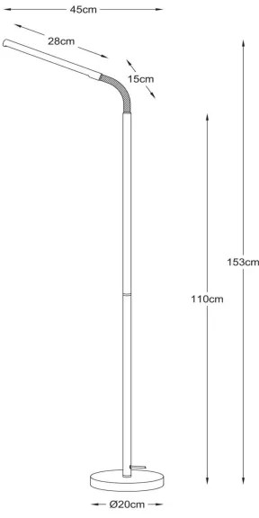 Lucide 36712/05/30 - LED Állólámpa GILLY LED/6W/230V fekete