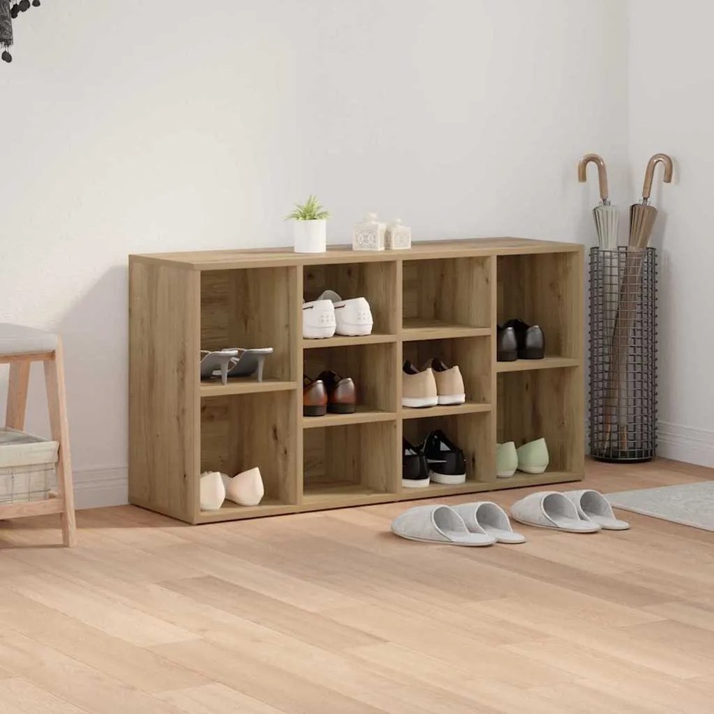 Cipőpad polcokkal kézműves tölgy 103 x 30 x 54.5 cm Faanyag