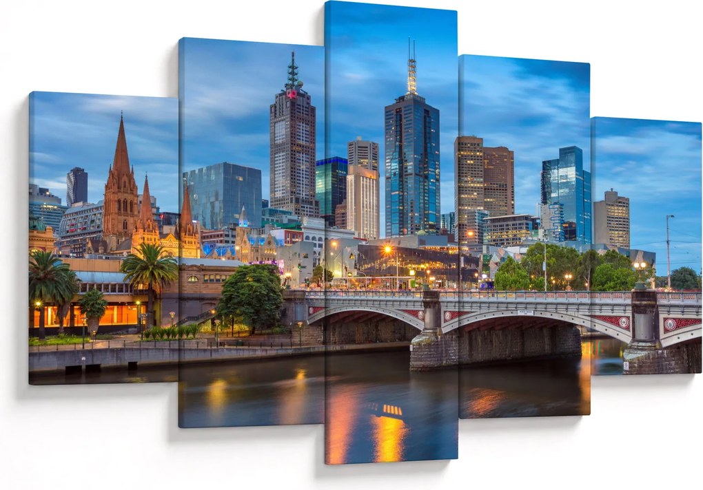 Melbourne város képe (150x105 cm)