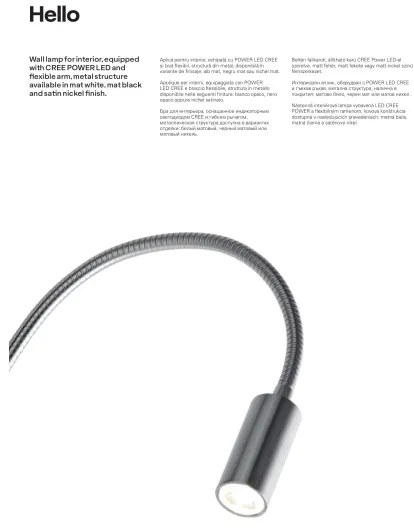 Redo 01-1195 - LED Rugalmas kislámpa HELLO LED/3W/230V króm