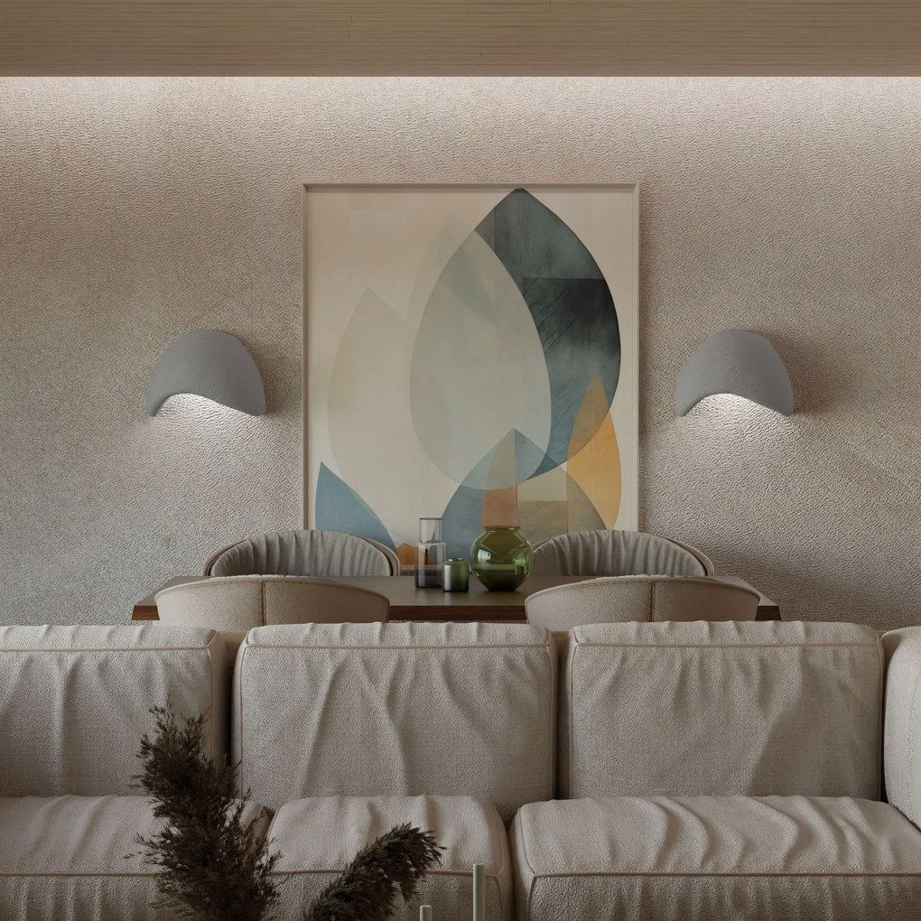 Fali Lámpa Szett (2 db)Wabi Sabi Shell - Betonszürke