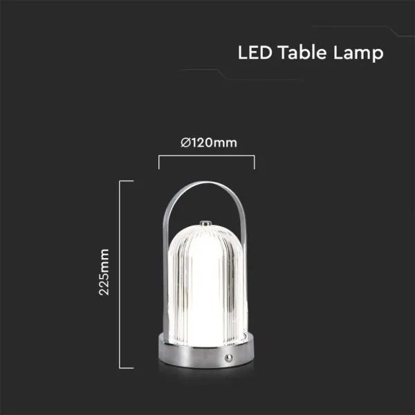 LED Dimmelhető asztali lámpa LED/1W/5V 3000-6000K 1800 mAh króm