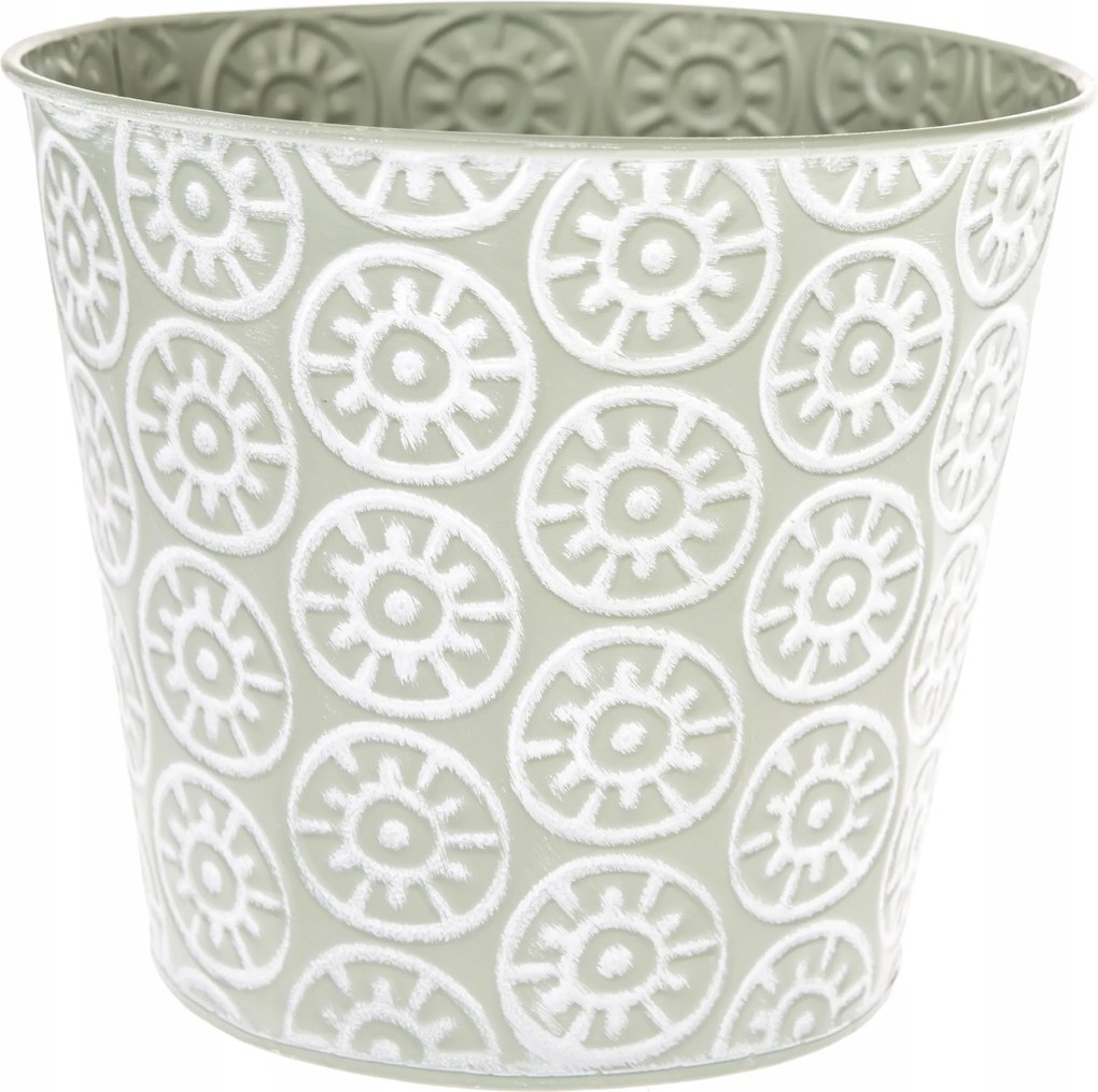 Fém Fedél Virágcserép 21 x 18,5 cm Zöld Dekoráció