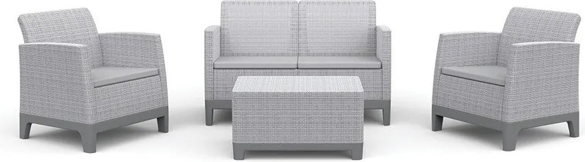 Világosszürke négyszemélyes kerti lounge szett Scandi Forma – Keter