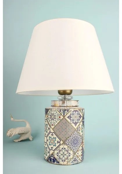 Asztali lámpa RAMZES 1xE27/40W/230V fehér/szürke