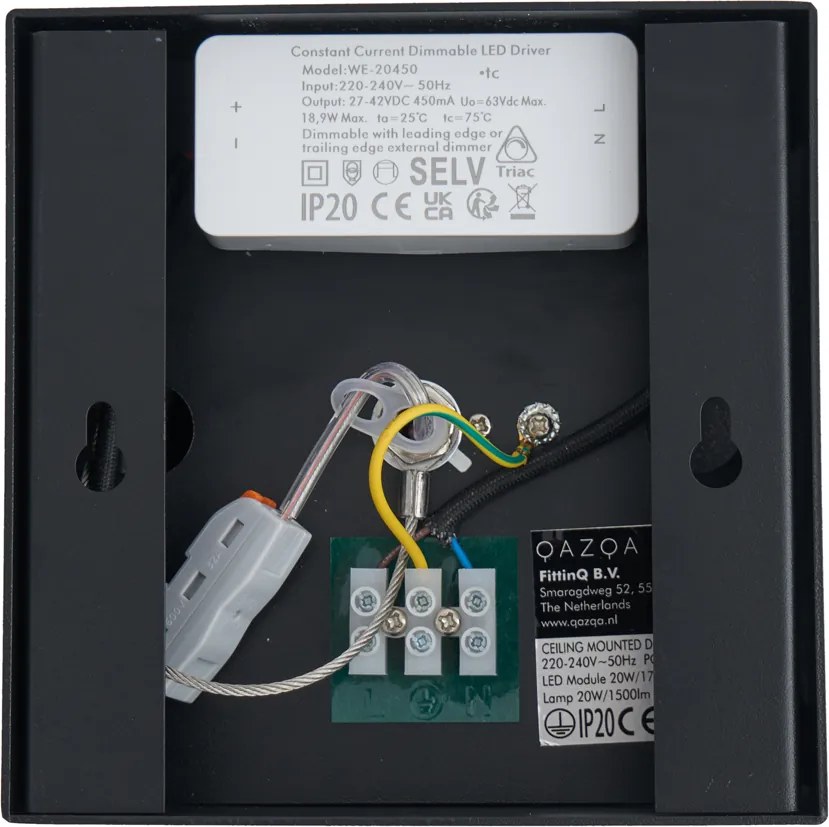 Modern felületre szerelt spotlámpa fekete, LED-del, dimmelhető - Dionysos