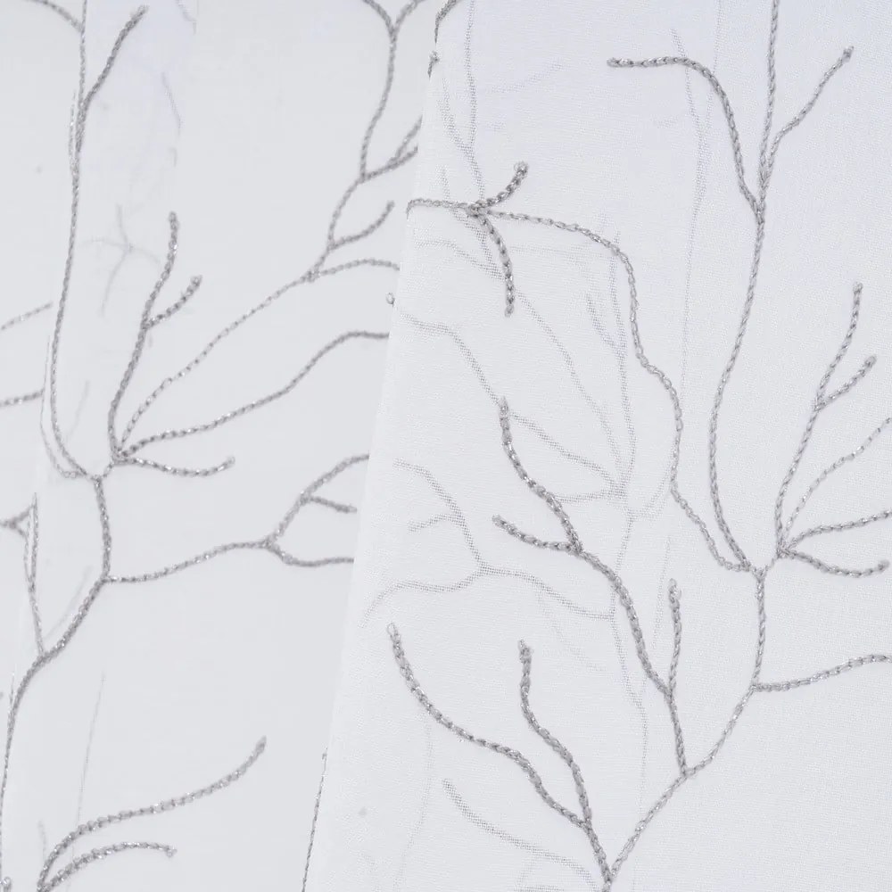 Fehér-szürke fényáteresztő függöny 140x260 cm Coral – Casa Selección