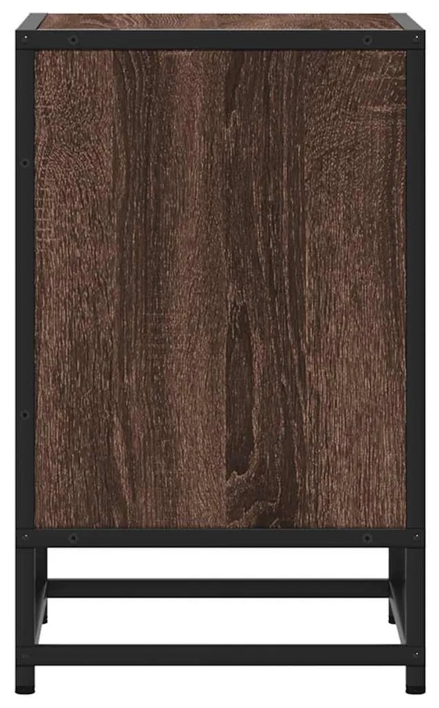 éjjeliszekrény barna tölgy 40x31x50 cm műfából és fémből