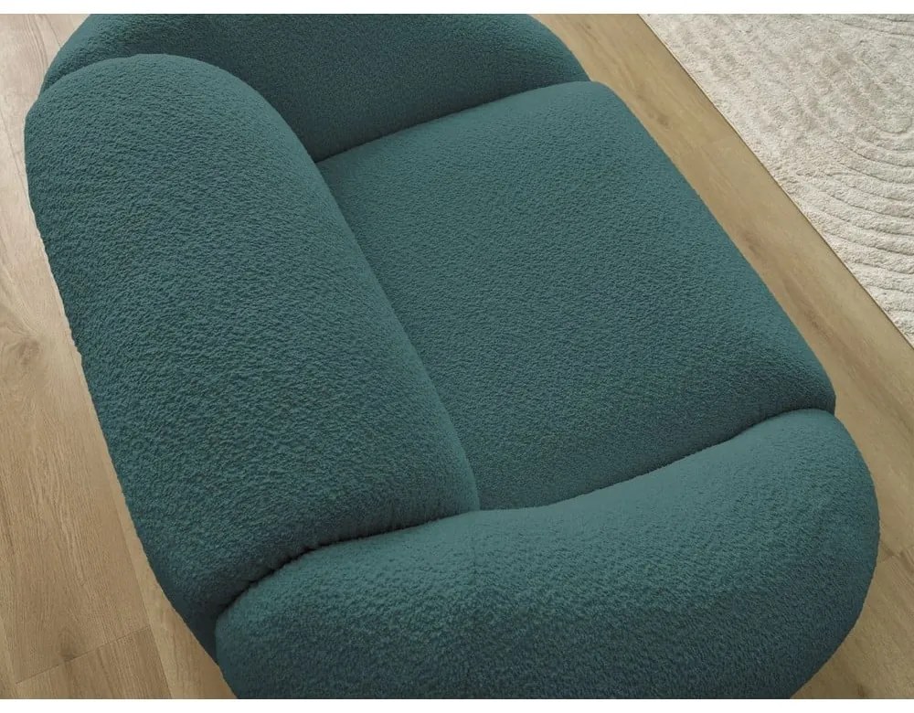 Türkiz buklé fotel Tina – Bobochic Paris