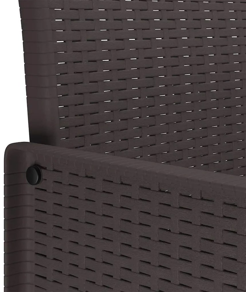 Kert étkező szett párnával 13 pcs Barna Rattan