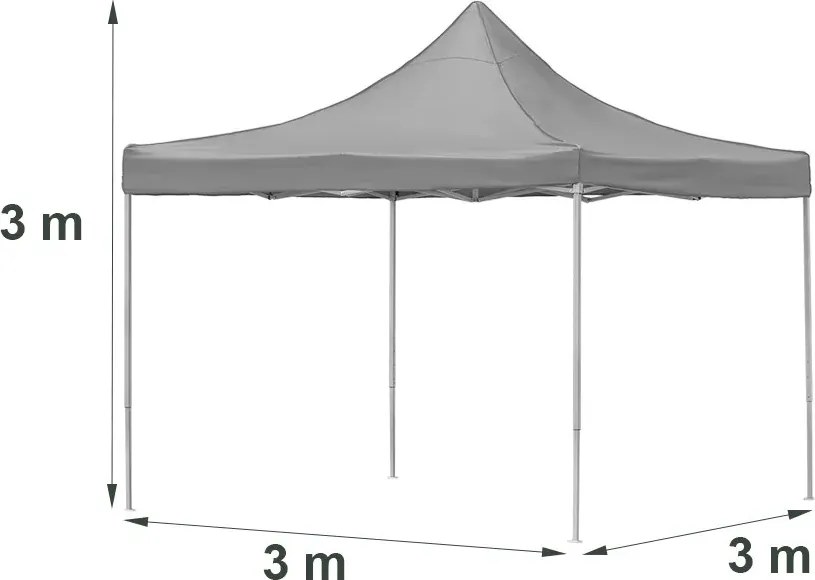Összecsukható kerti pavilon 3x3 m bézs