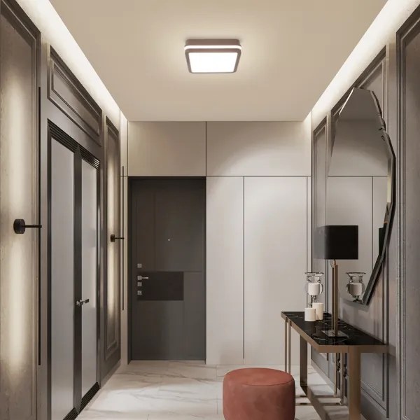 Brilagi -LED Kültéri mennyezeti lámpatest BENE LED/18W/230V 21,5x21,5 cm barna IP54