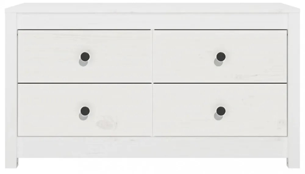 fehér tömör fenyőfa kisszekrény 100x40x54 cm