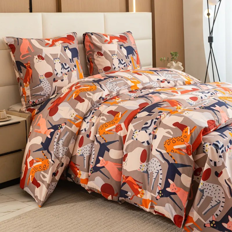 Mikroszálas ágyneműhuzat CATMOSPHERE színes Ágyneműhuzat mérete: 2 db 70 x 90 cm | 200 x 220 cm