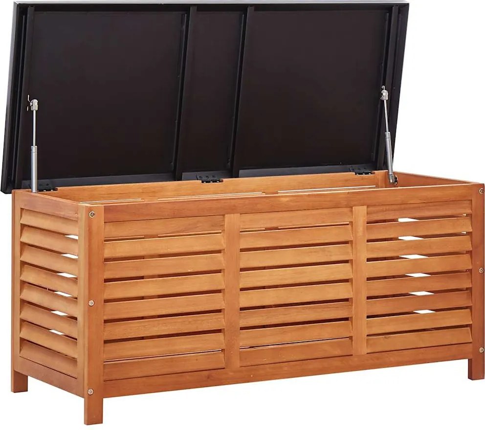 Tömör Eukaliptuszfa Kerti Tárolóláda 117 X 50 X 55 Cm