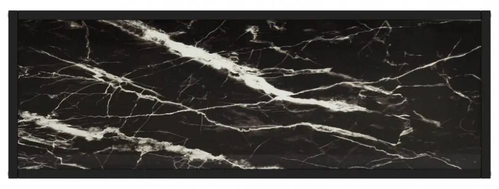 fekete edzett üveg tálalóasztal 100 x 35 x 75 cm