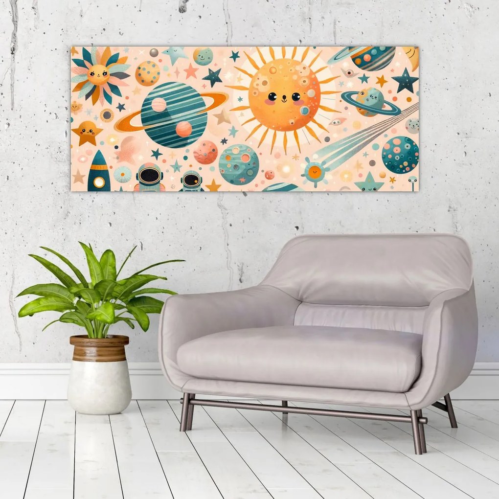 Kép - Darabok az űrből (120x50 cm)