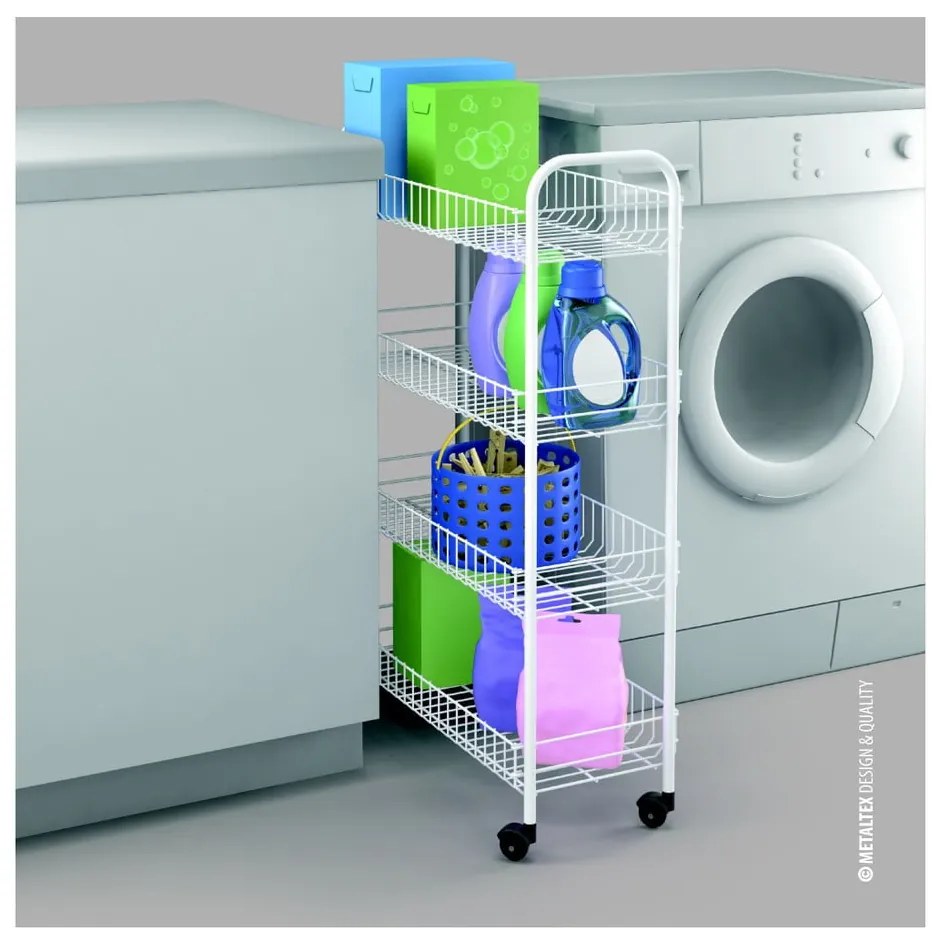 Laundry négyszintes fürdőszobai állvány, 23 x 84 cm - Metaltex