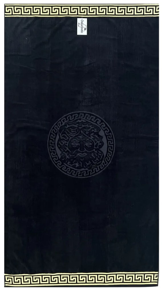 Poseidon fekete strandtörölköző